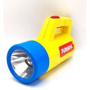 Vintage Playskool Kids Flashlight Green, Clear, & Red Lens Tested/Works